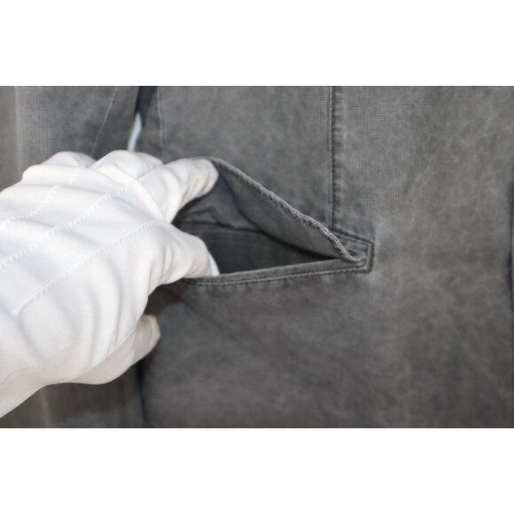 Hugo Boss Mens Blazer Sz 42R Charcoal Gray Cotton Blend Old Money Preppy Career - Picture 6 of 13